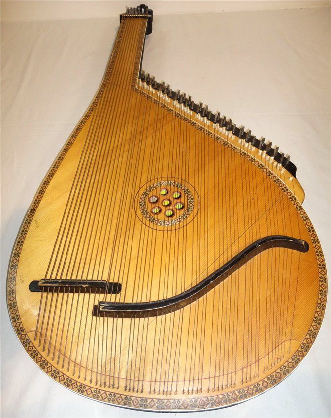 Traditional Ukrainian Bandura 55 Strings Original Folk Instrument for 