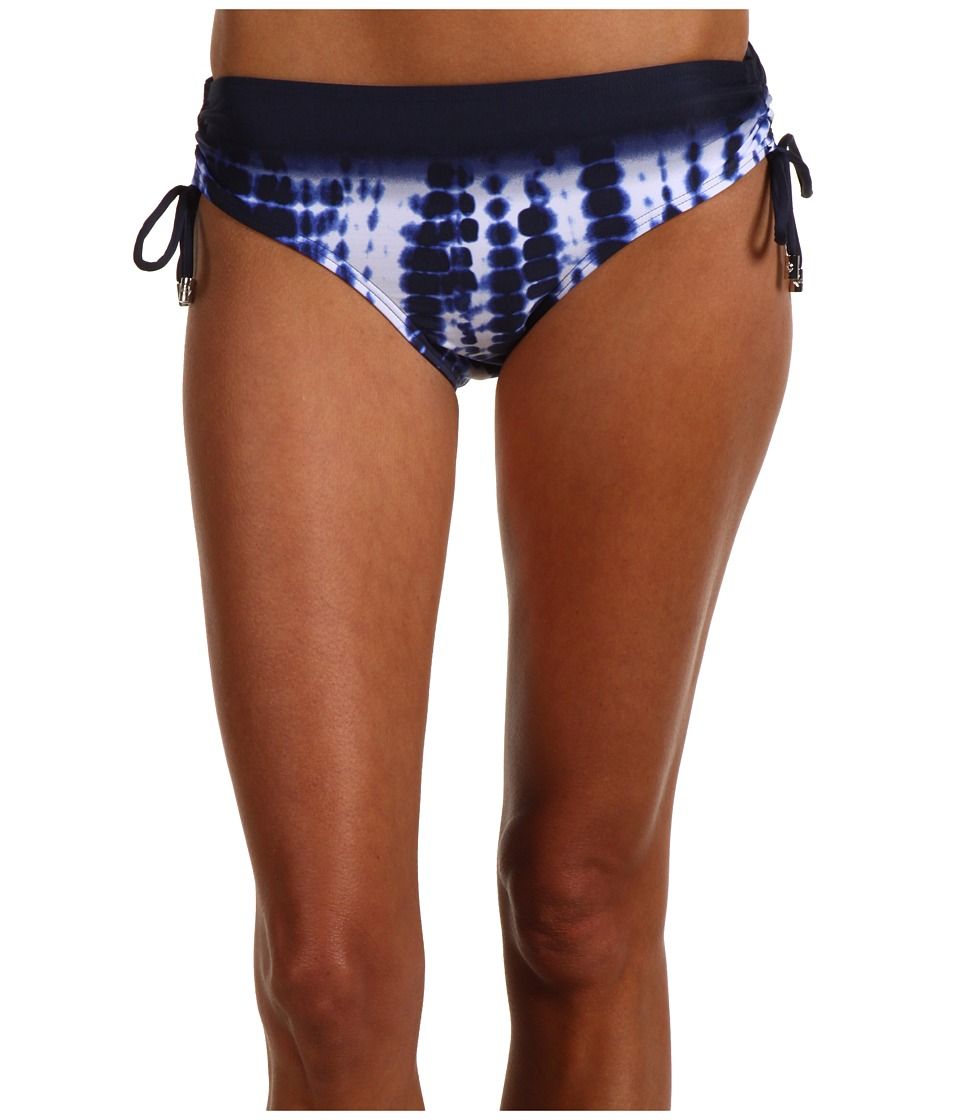   Kors Washed Indigo Tie Dye Adj Bandeau Bikini Swimsuit s M $140