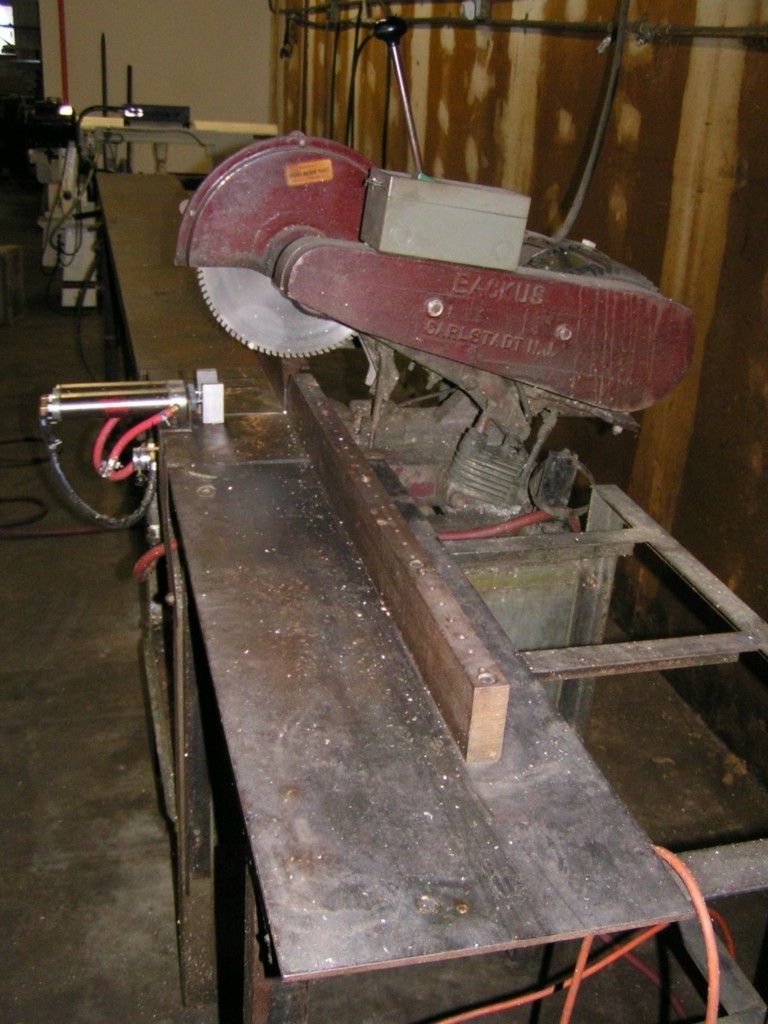 Backus 12 Straight Cut Off Saw with Stand Table Air Clamps Extra 