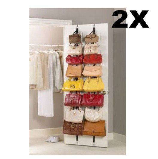 V7857 Strap Hat Bag Clothes Organizer Hanging Rack Over Door Holder 