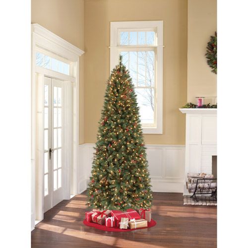 Holiday 9 ft Pre Lit Barrington Pine Artificial Christmas Tree Clear 