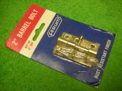 16 Brass Window Panel Door Lock Security Barrel Bolt 2