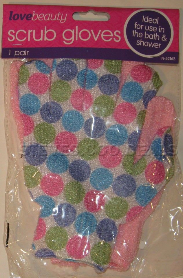 Body Scrub Wash Gloves Bath Shower Back Scrubber Mitt Foot Stone EX 