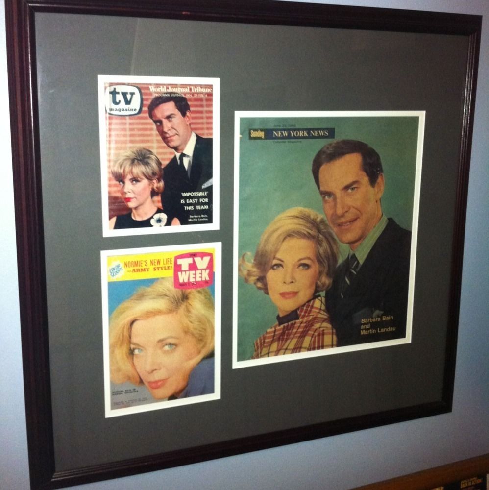 Martin Landau Barbara Bain Framed TV Guides Awesome