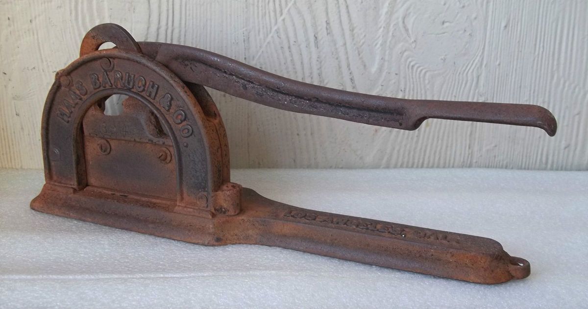 Rare HAAS & BARUCH Tobacco Plug Cutter ~ Los Angeles, Cal