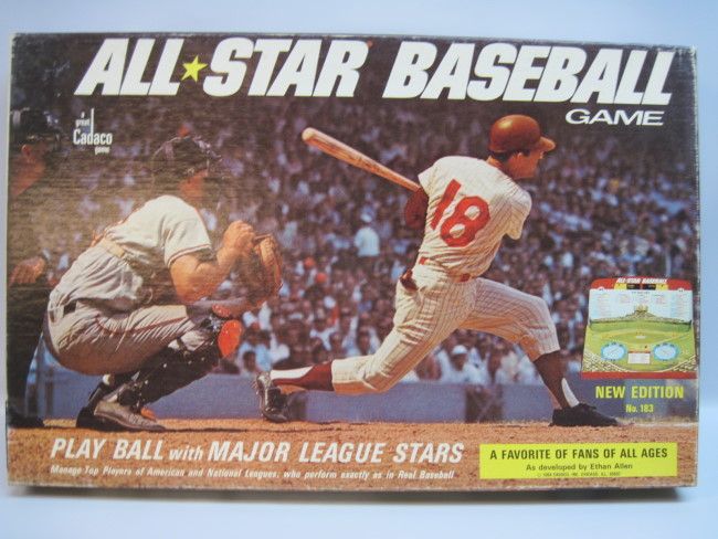 All Star Baseball Cadaco No 183 Original Box Board Game Vintage