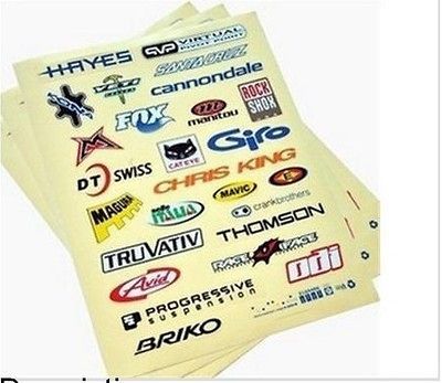 pcs Outdoor Bicycle Cycling Sticker Mountain Bike Skateboard Decal 