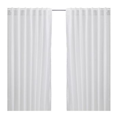   IKEA VIVAN Curtains 57 x 98 Window Drapes 2 panels White New Backing
