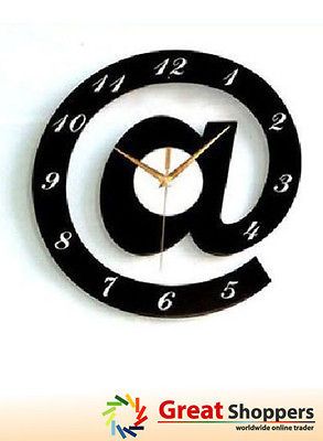 New Modern Contemporary Design Home Decoration Art @ shape Wall Clock