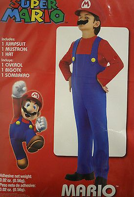 Super Mario_Boys Costume_Halloween Costume_Suit_Size HUSKY 10 12_BRAND 