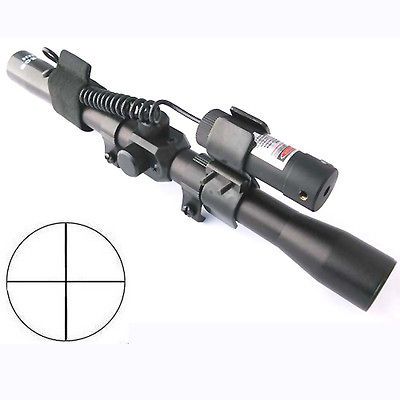 red laser dot 4X20 .22 caliber optics telescope sniper airsoft 