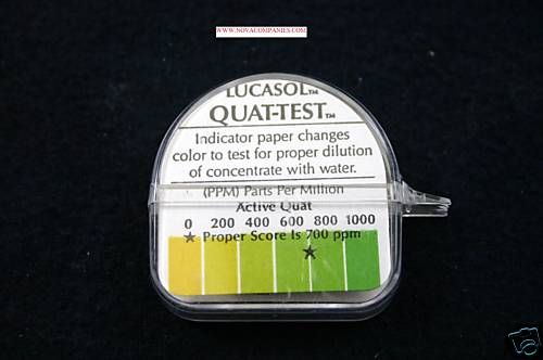 lucasol tanning bed cleaner disinf ect test strips quat time