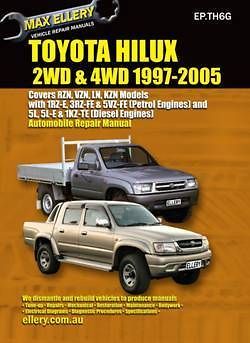 Repair Manual Hilux 1997 2005 2x4 4x4 Diesel LN147 LN167 LN172 3.0L 5L 