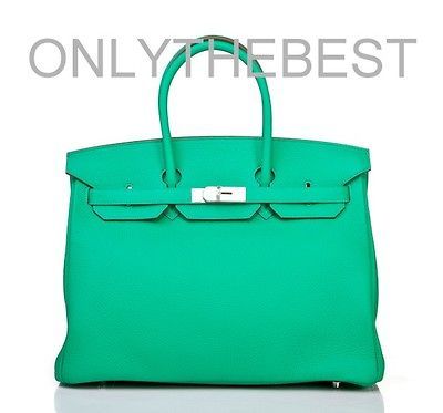 hermes birkin menthe mint 35 cm rare new hermes 12