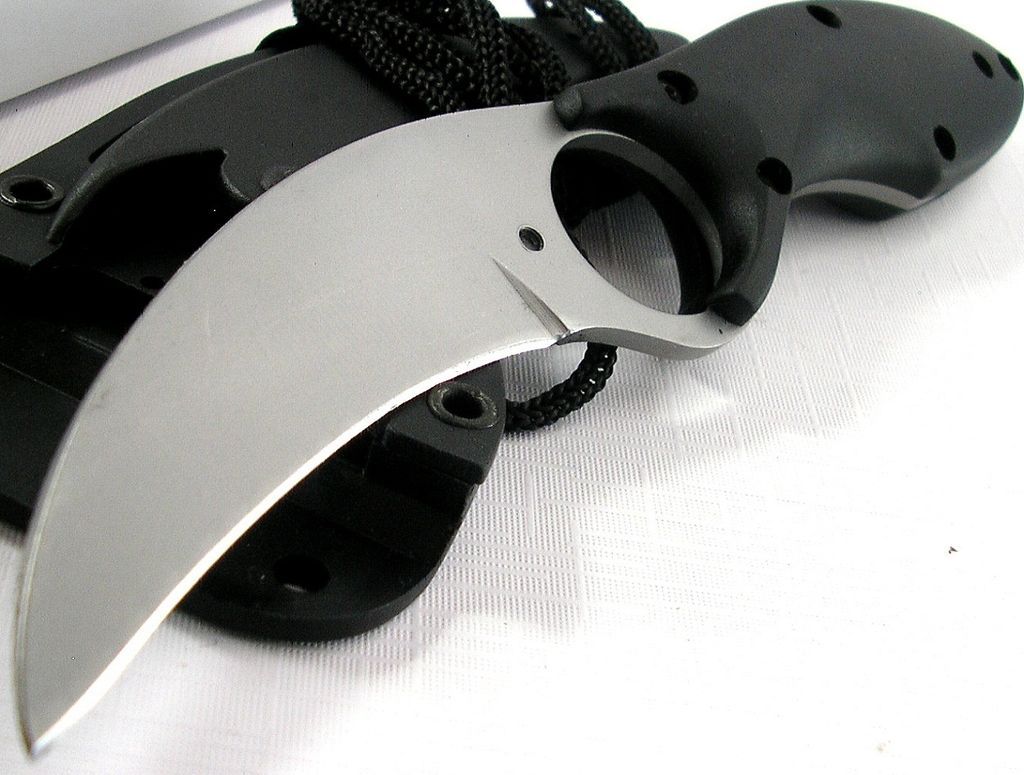 Survivor Tactical Defense Boot Neck Knife Hawkbill Karambit Blade 