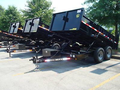 2013 12ft 12000# DUMP TRAILER POWDER COAT, LED LITES, LOADING RAMPS 