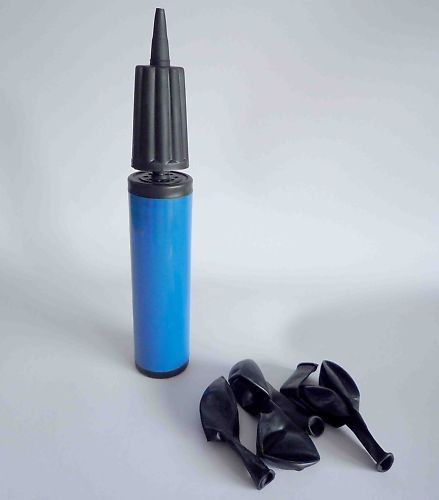 blue palstic balloon pump inflator hand held from china