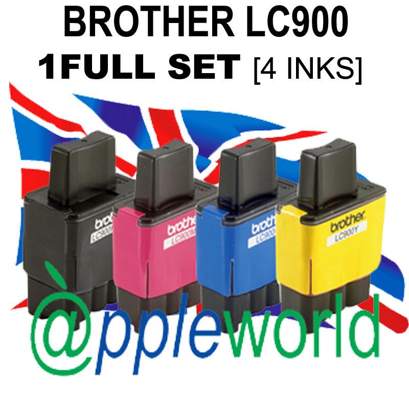 FULL SET of LC900 BROTHER Compatible Ink Cartridges (Bk,C,M & Y)