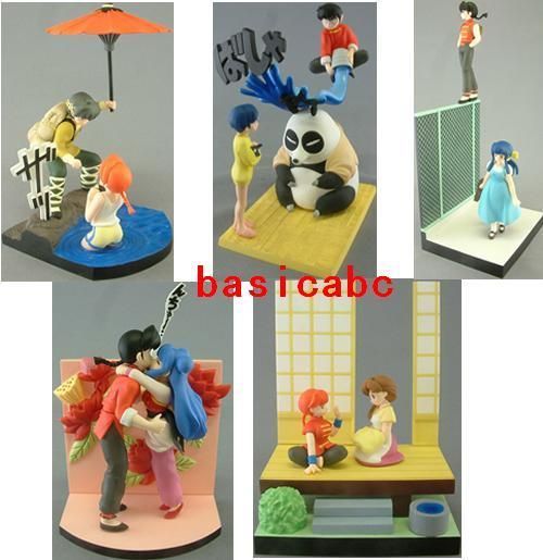 epoch gashapon ranma 1 2 trading figure set of 5 pcs from hong kong 