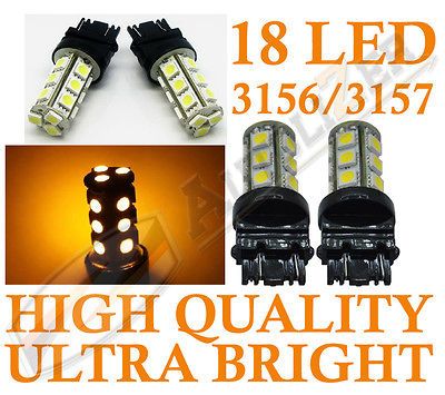 BENZ 2x AMBER LED Daytime Running Light Bulbs 18 SMD 3156 3157 3757 