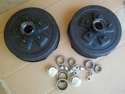 Trailer 5 on 5 Electric Brakes Hub Drums COMPLETE KIT 3500 lb Axle 