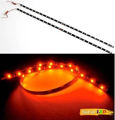 Newly listed 2 pcs 60cm/23.6 RED Flexible LED Strips 12V 5050 24 SMD 