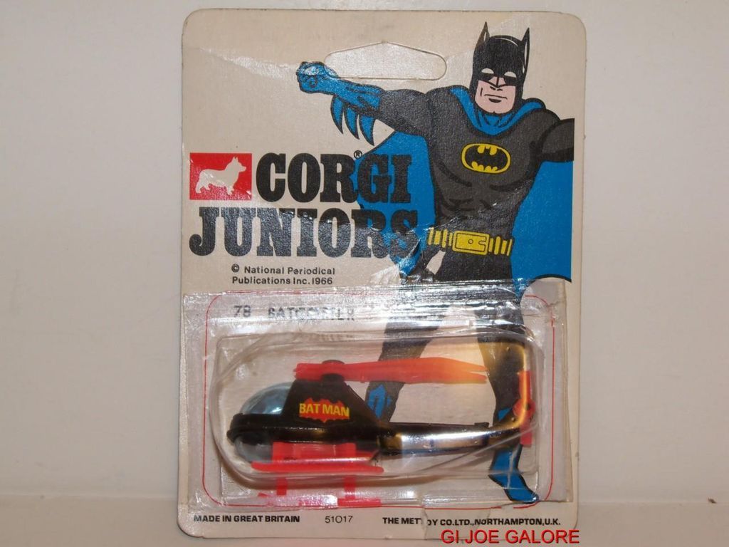 CORGI JR.(78)BATMAN(BATCOPTER)JUNIORS)MOC,MIP,MISB,NOC 1976