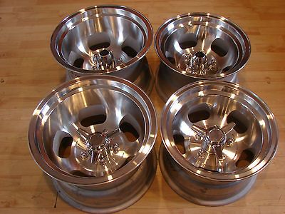 A+ 60s Vintage Ansen Sprint Slot 15x10 14x8 Mags Wheels Rim Bean GM 5 