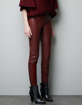 Zara RUBBERISED LEATHER EFFECT LEGGINGS   Ref. 2969/242 (NEW)