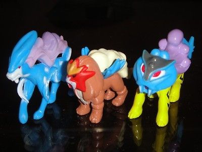 pokemon figures 243 raikou 244 entei and 245 suicune