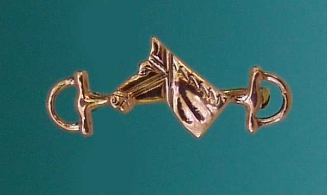 Equestrian, Fox Hunt or Racing   Horse & Stirrups Brooch Pin