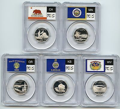 2005 s silver state quarter set pcgs pr69dcam 