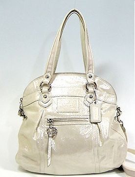 coach poppy leather highlight 16283 platinum $ 328 msrp one