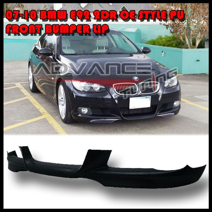 07 10 08 BMW E92 328 335 OE PU FRONT BUMPER LIP + CARBON FIBER SHEET 