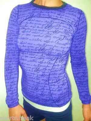 Lululemon Womens Manifesto Athletica Bliss LS Crew Top Yoga Run Purple 