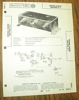 SENTINEL PHONOGRAPH PREAMPLIFIER CHASSIS AMP 140A, B, C (PHOTOFACT 