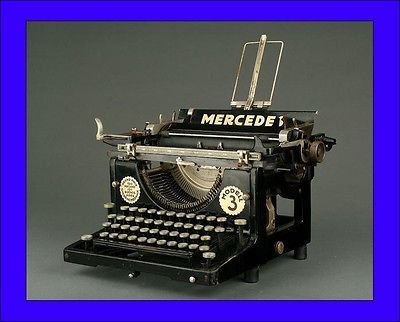 German Typewriter Mercedes Nº 3 Made in 1922.In Good Condition and 