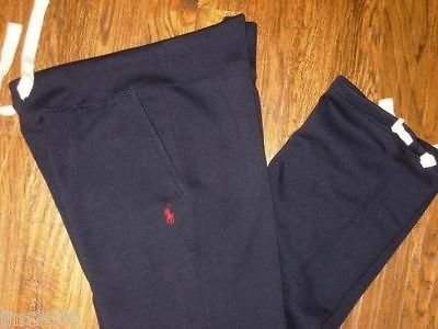 NWT $85 $90 Retail POLO RALPH LAUREN FLEECE ATHLETIC NAVY SWEAT PANTS 