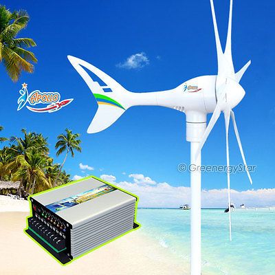 Apollo MAX 550 W Watt 12 V AC Magnet Wind Turbine Generator+Hybr​id 