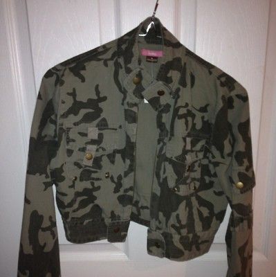 womens teens size m short camo jacket