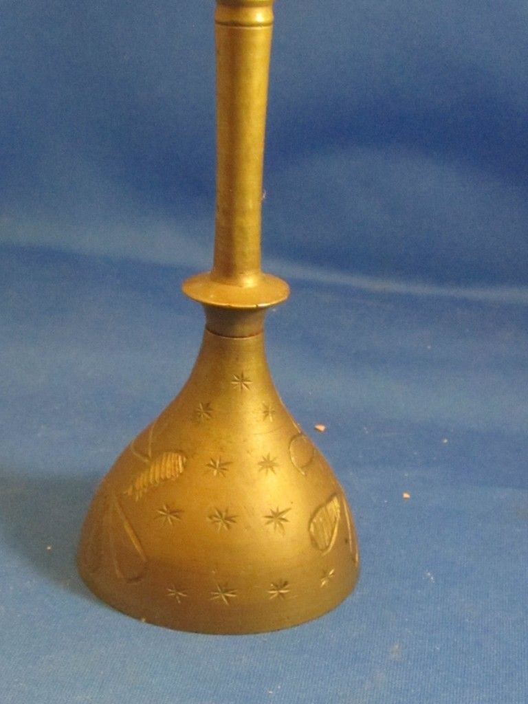 vintage engraved bell of sarna india brass bell 403 2