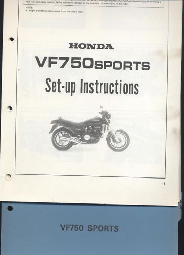 Honda VF750 Sports (1982) Set Up Manual VF750S,VF 750 S,RC07,V45 Sabre