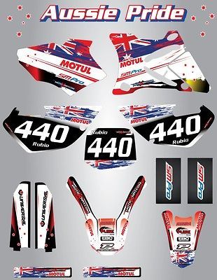 Full Custom Graphic Kit  AUSSIE PRIDE   Husqvarna WR 250 300 2 