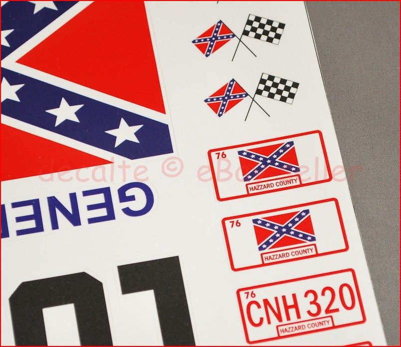 General Lee RC Car 1 10 Scale Decals Stickers Duke of Hazzard Set 