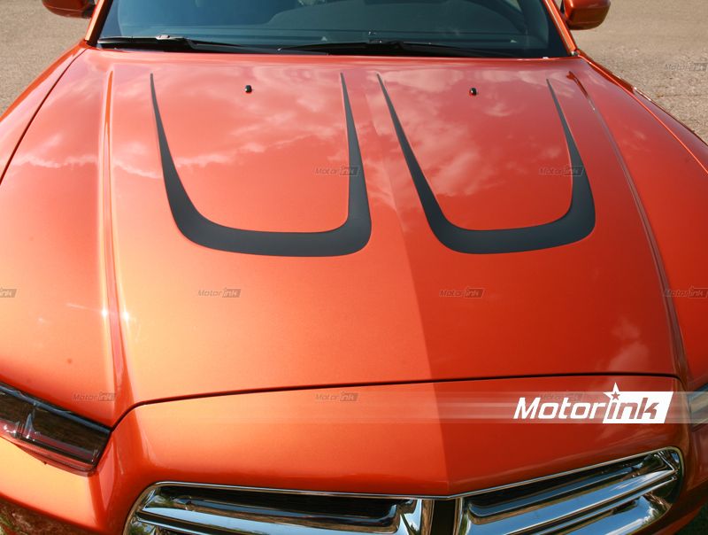 2011 Up Dodge Charger Hood Scallop Accent Decal Kit