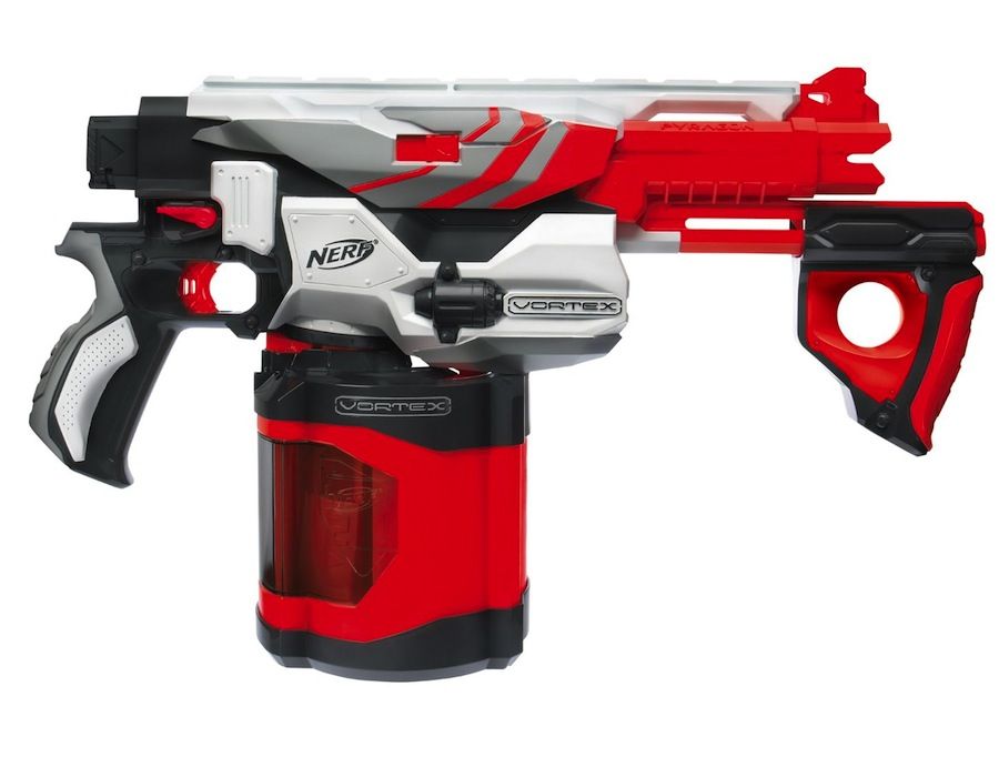 New Nerf Vortex Pyragon Rapid Slam Fire 40 Disc Nerf Gun with Drum New 