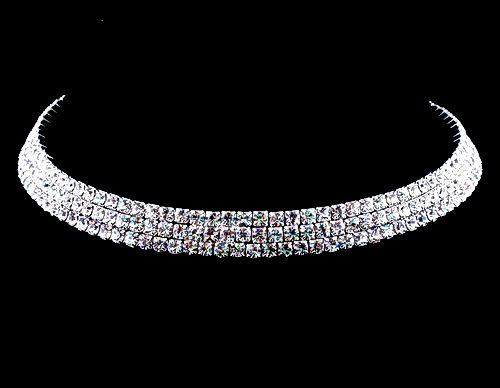   Czech Shinning Rhinestone Necklace Fashion Wedding PARTY1 4Line