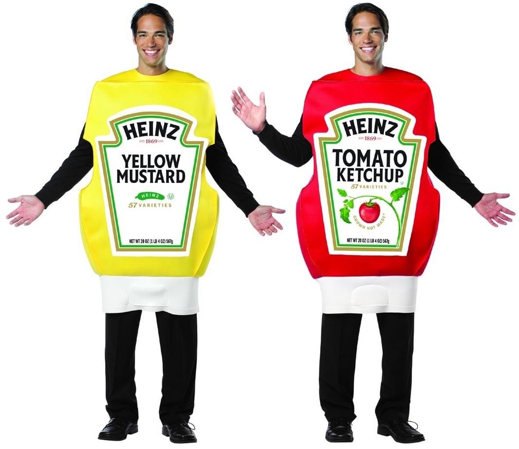 Heinz Squeeze Ketchup Bottle Mustard Squeeze Adult Couples Set