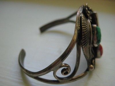 Vintage D J Clark Navajo 925 Silver Bangle Bracelet