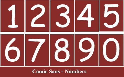 Primitive Stencil Numbers Comic Sans House Address Sign